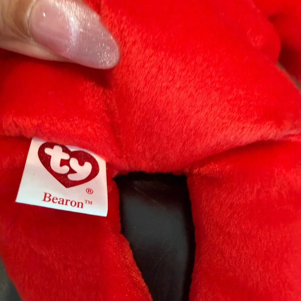 Ty Beanie Babies Bearon Red Aviator Bear 100 Years of Flight 2003 Plush Toy 2